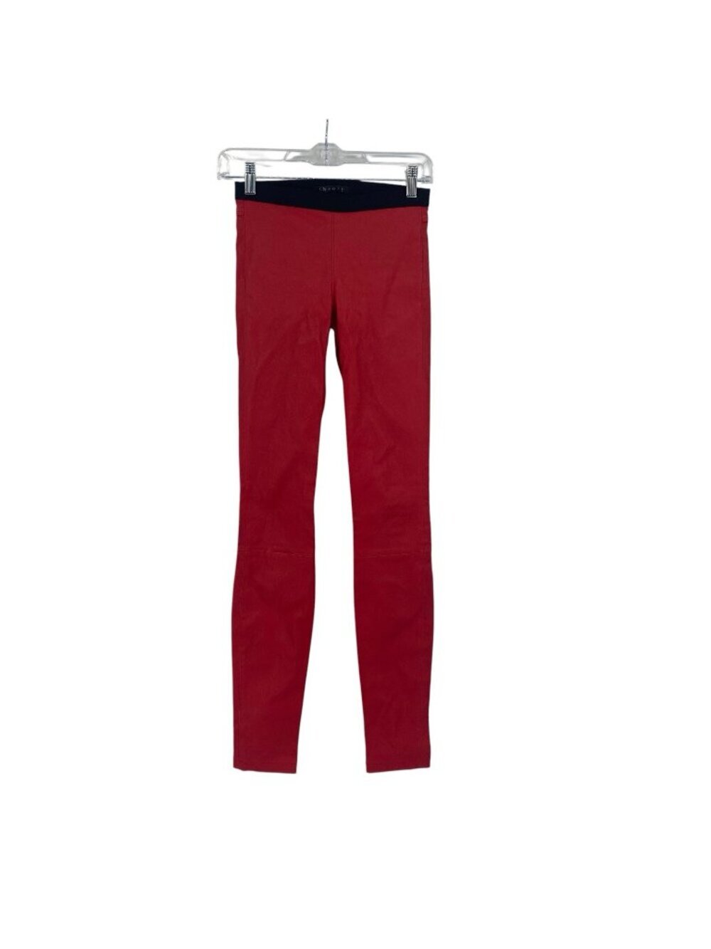 Theory Women’s Size 00 Red Ima Maximus lambskin leather pants Pull On